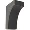 Ekena Millwork 3 1/2"W x 6"D x 8"H Clarksville Wood Vintage Decor Bracket, Black BKTWD04X06X08CVBL - alternate 1
